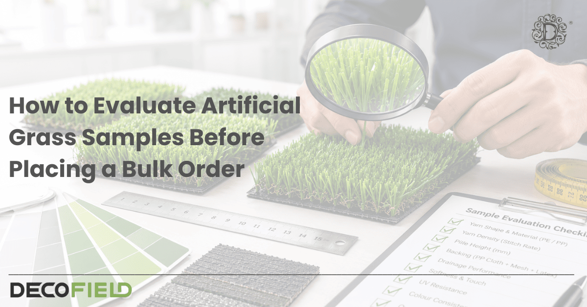 How to Evaluate Artificial Grass Samples Before Placing a Bulk Order